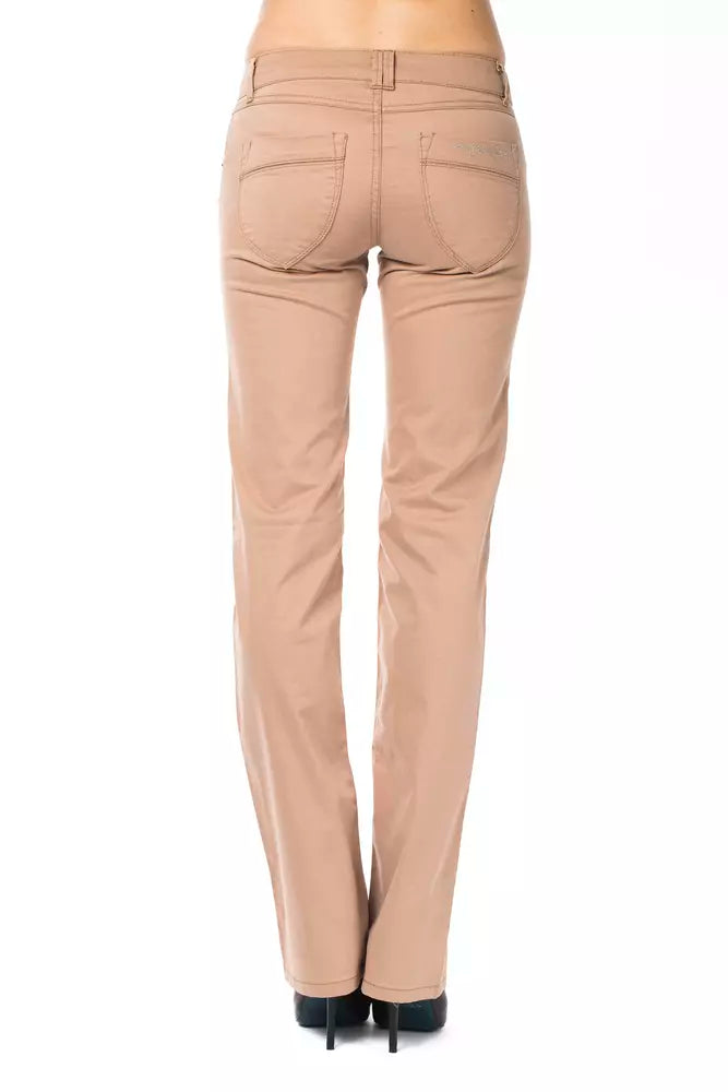 Ungaro Fever Beige Cotton Women Pant.