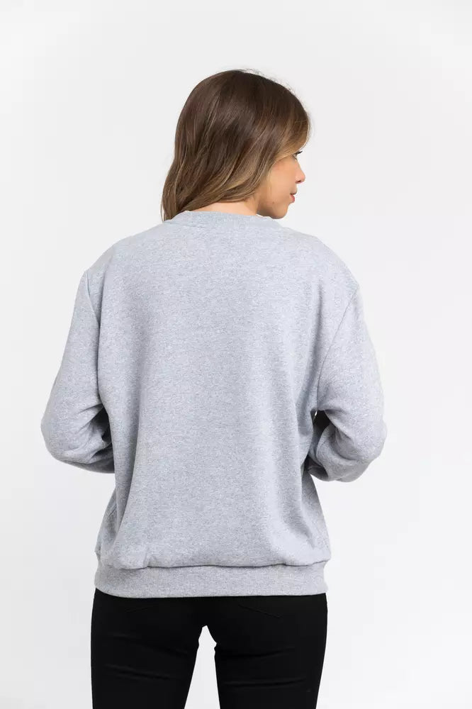 Trussardi Gray Cotton Women Sweatshirt.