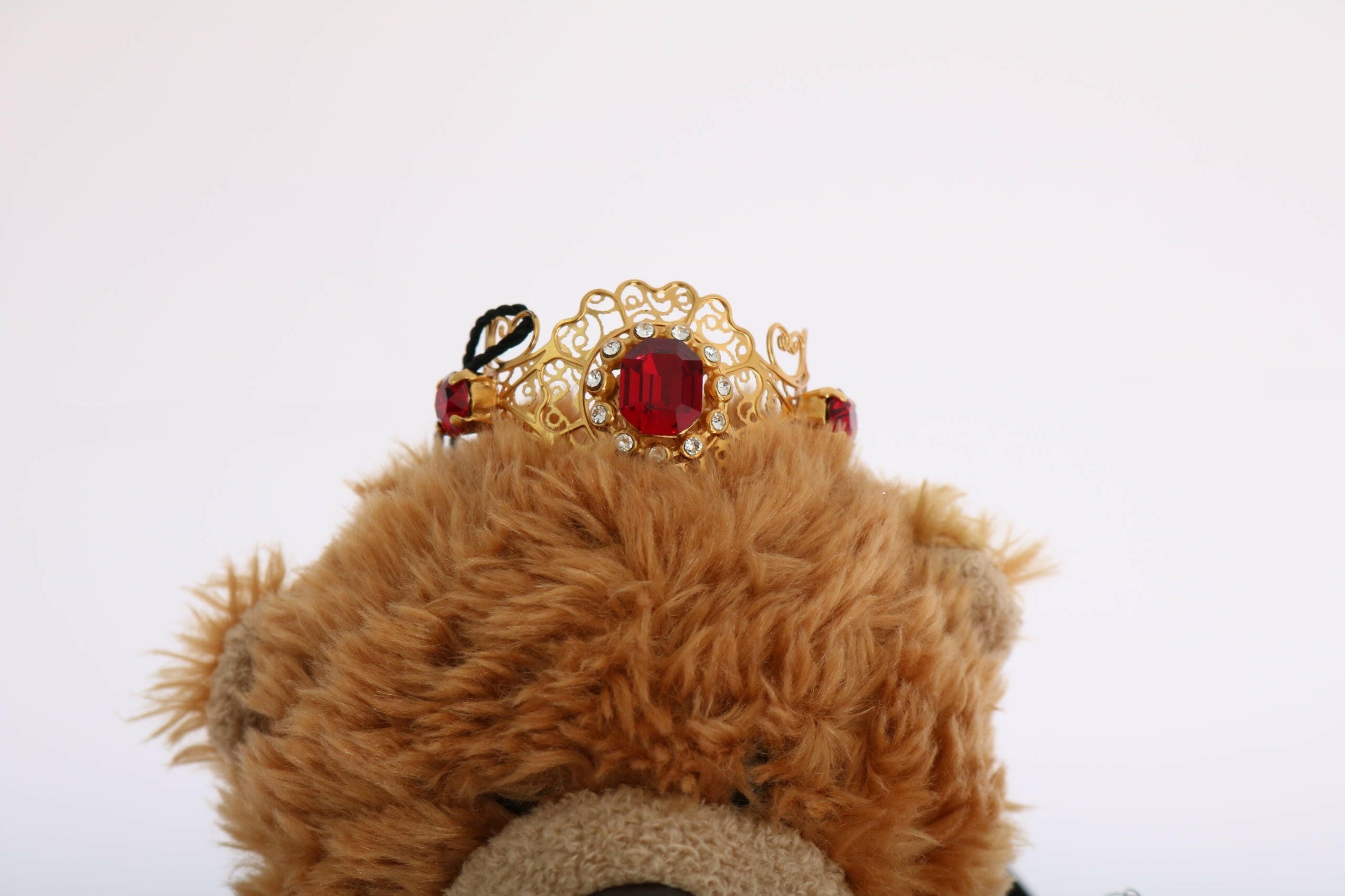 Dolce & Gabbana Teddy Bear Gold Crystal  Crown Tiara Diadem Hair Band.