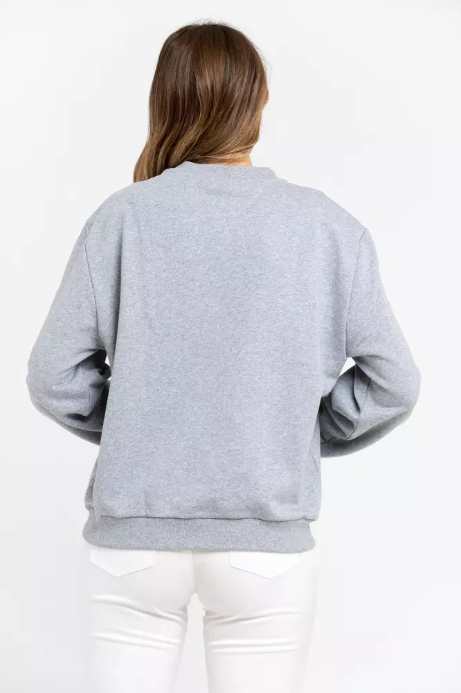 Trussardi Gray Cotton Women Sweatshirt.
