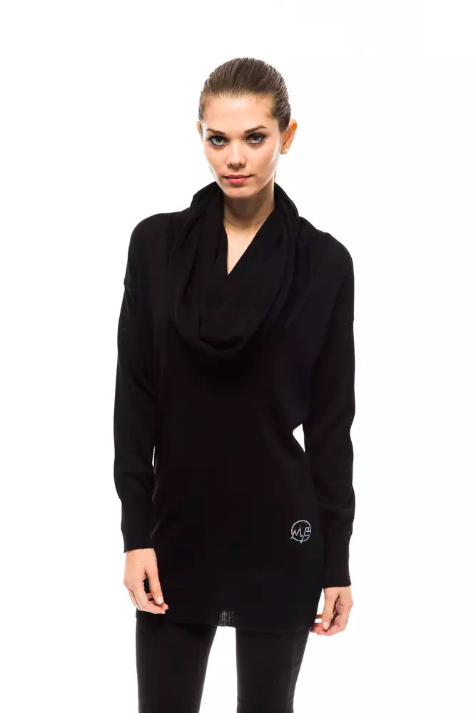 Montana Blu Black Wool Women Sweater.
