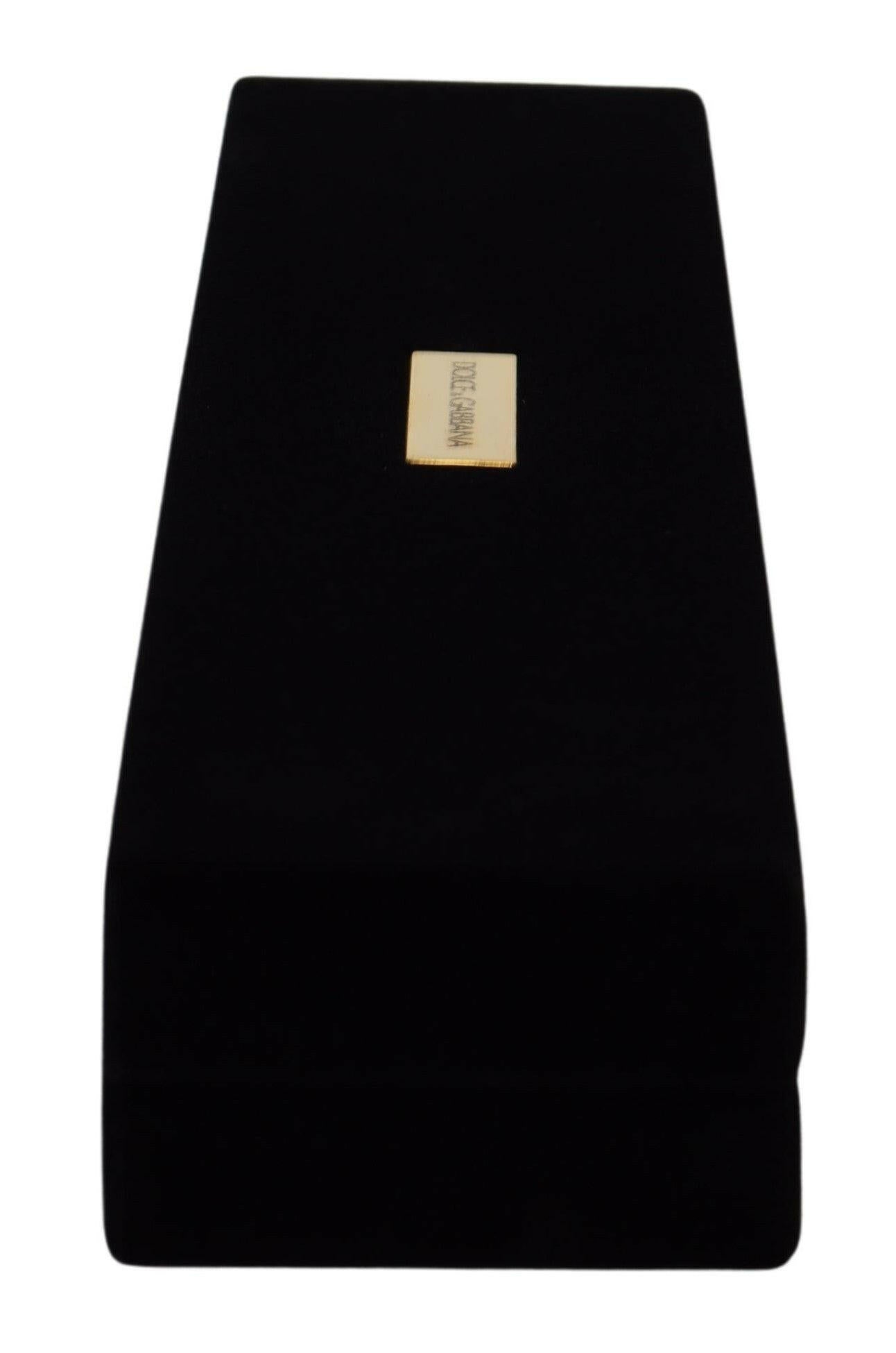 Dolce & Gabbana Black Velvet Logo Plaque Storage Bracelet Jewelry Box.