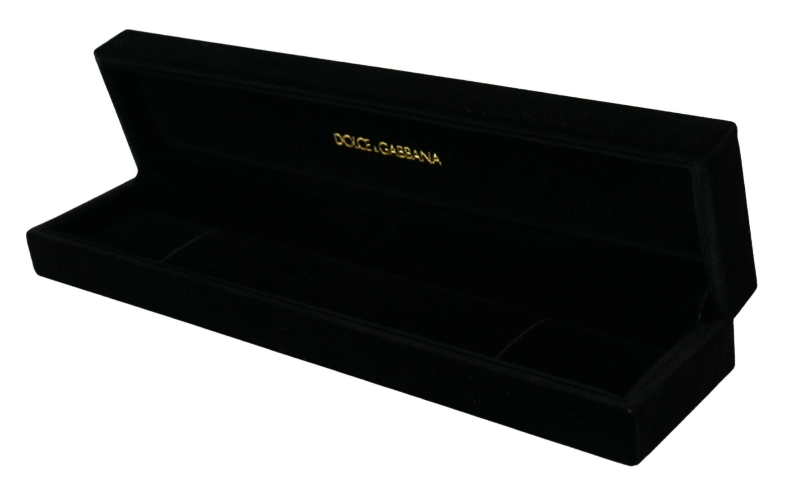 Dolce & Gabbana Black Velvet Logo Plaque Storage Bracelet Jewelry Box.