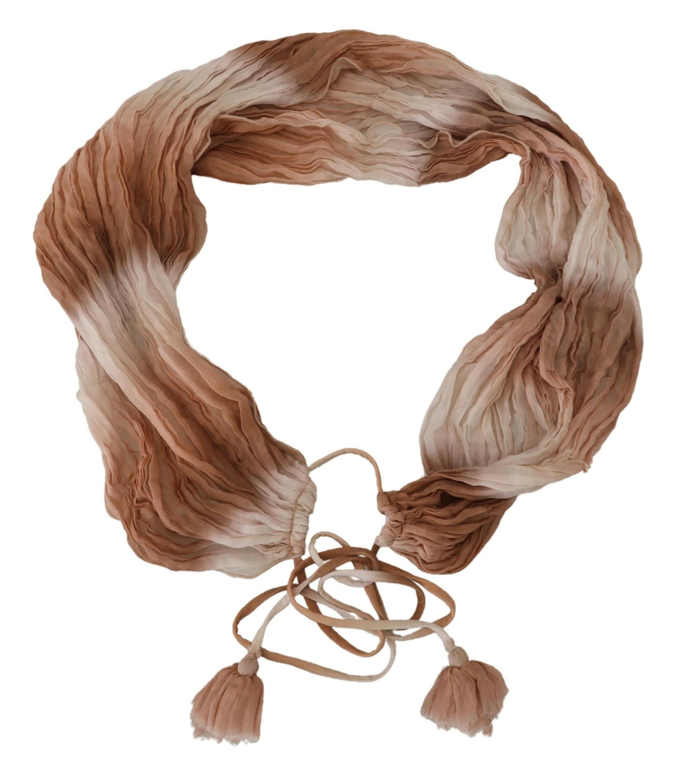 Ermanno Scervino Multicolor Silk Wrap Shawl Foulard Scarf.