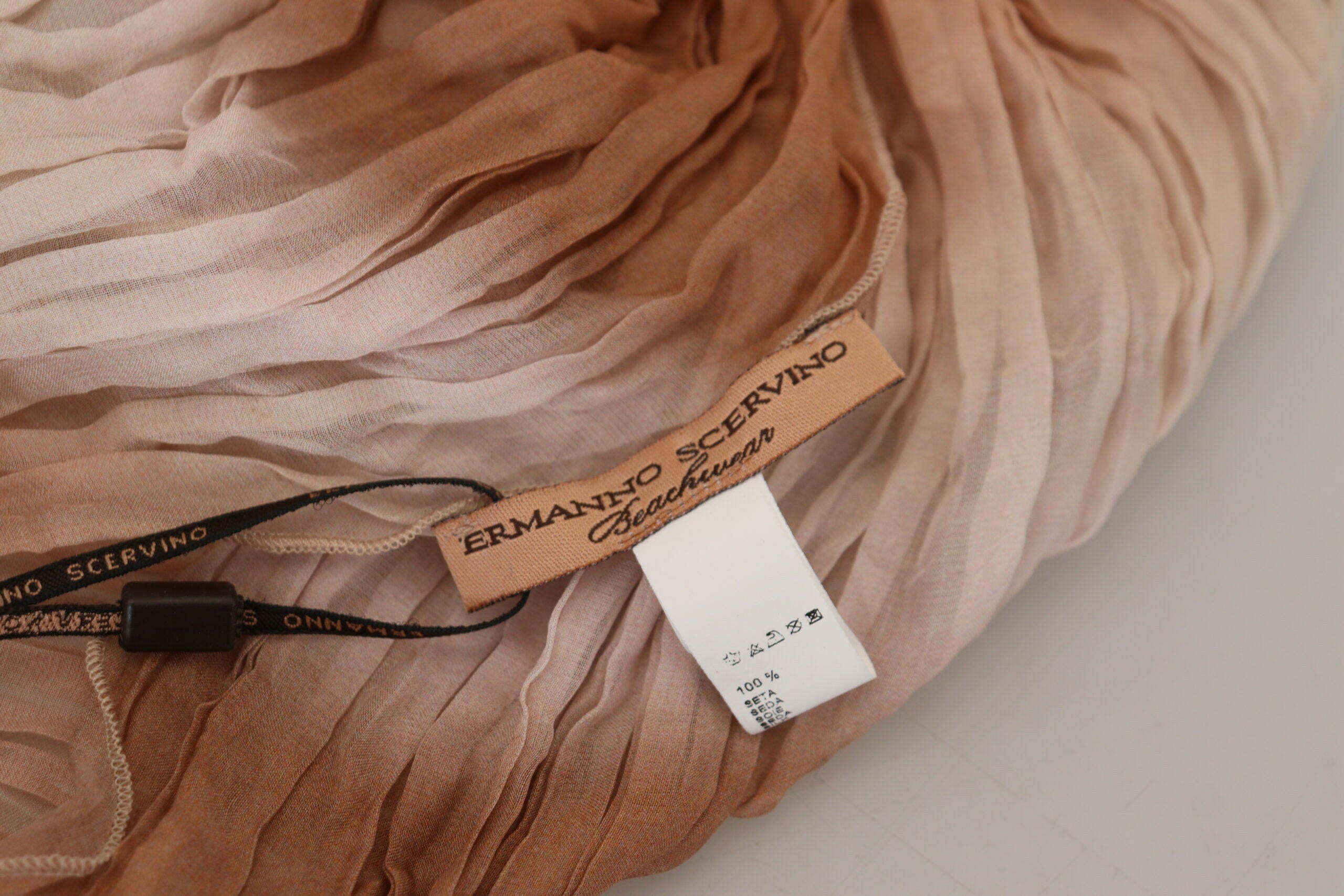 Ermanno Scervino Multicolor Silk Wrap Shawl Foulard Scarf.