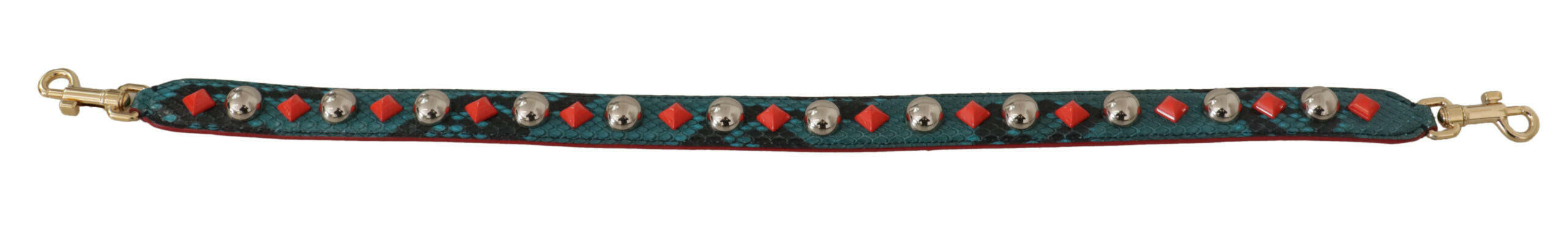 Dolce & Gabbana Green Crystals Leather Bag Shoulder Strap.