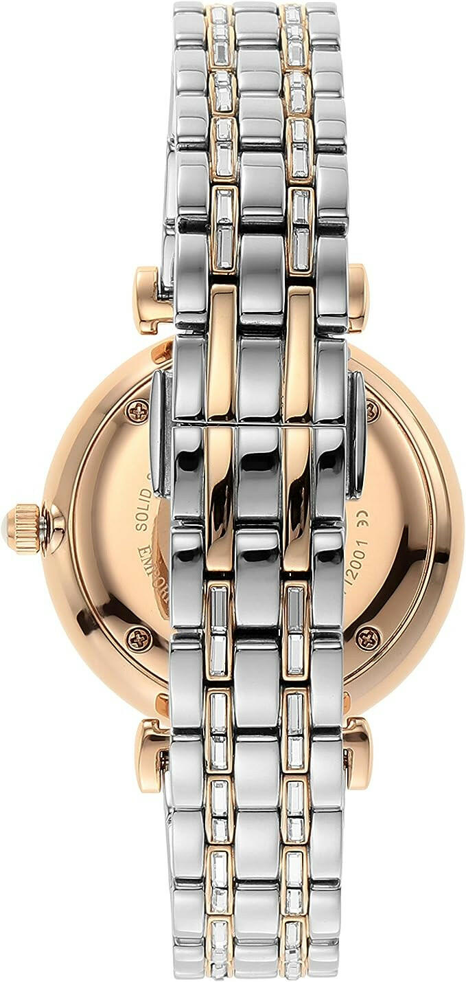 Emporio Armani Elegant Two-Tone Crystal Pave Watch.