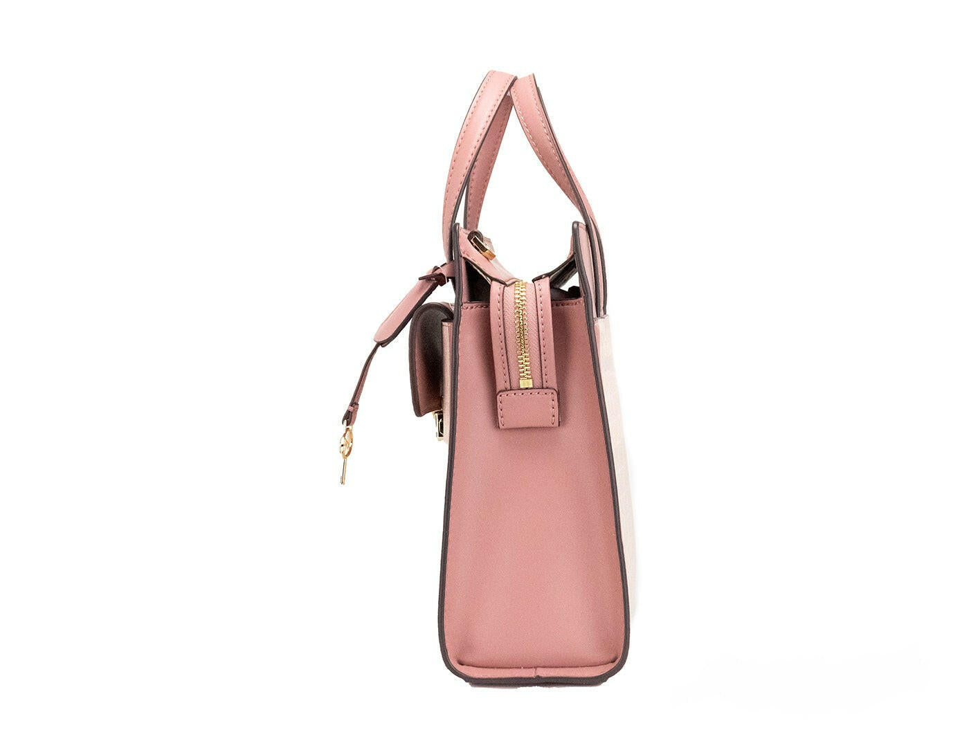 Michael Kors Cece Small Pink PVC North South Flap Tote Crossbody Bag Purse.