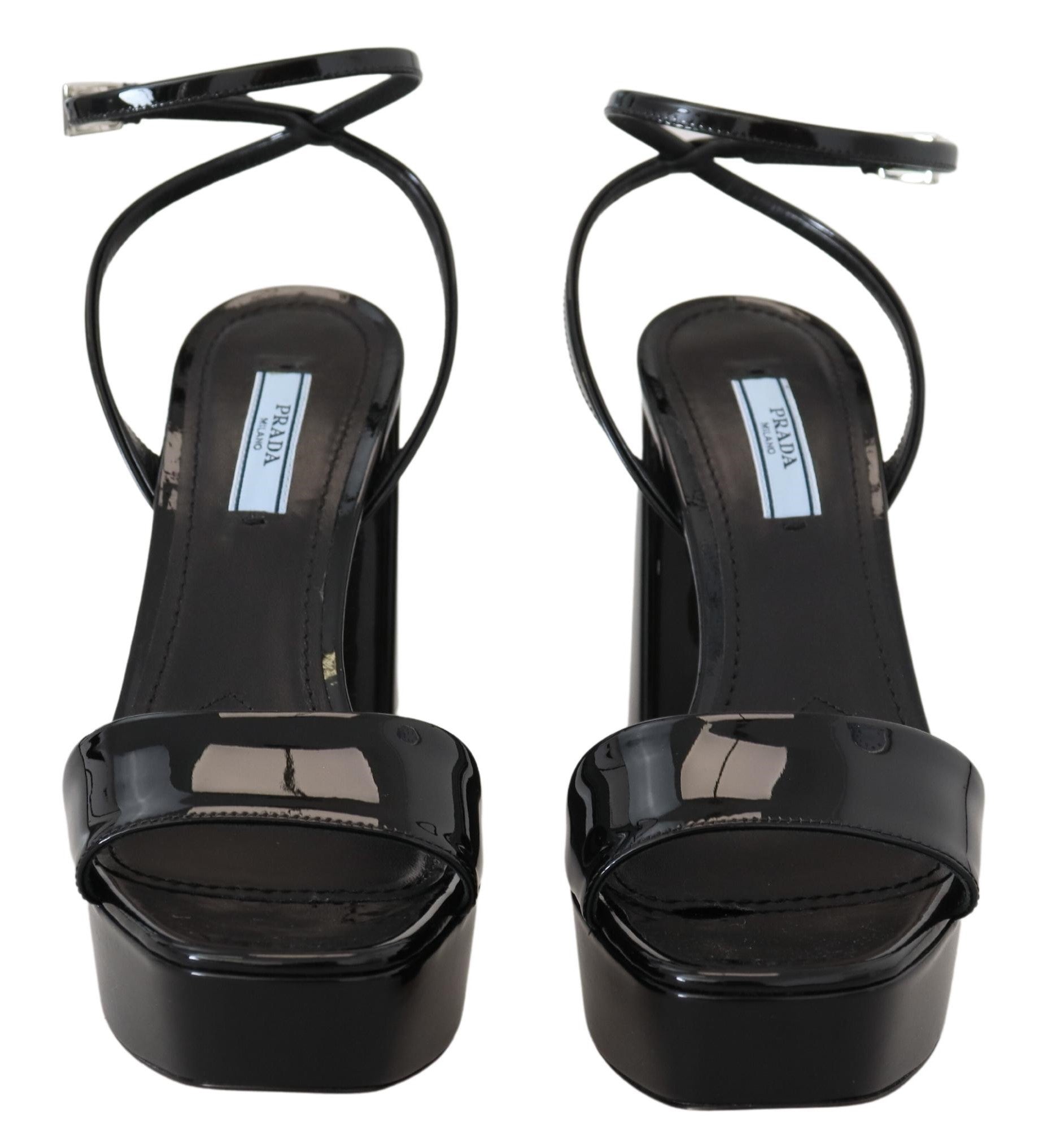 Prada Elevate Your Elegance with Glossy Black Heels Prada