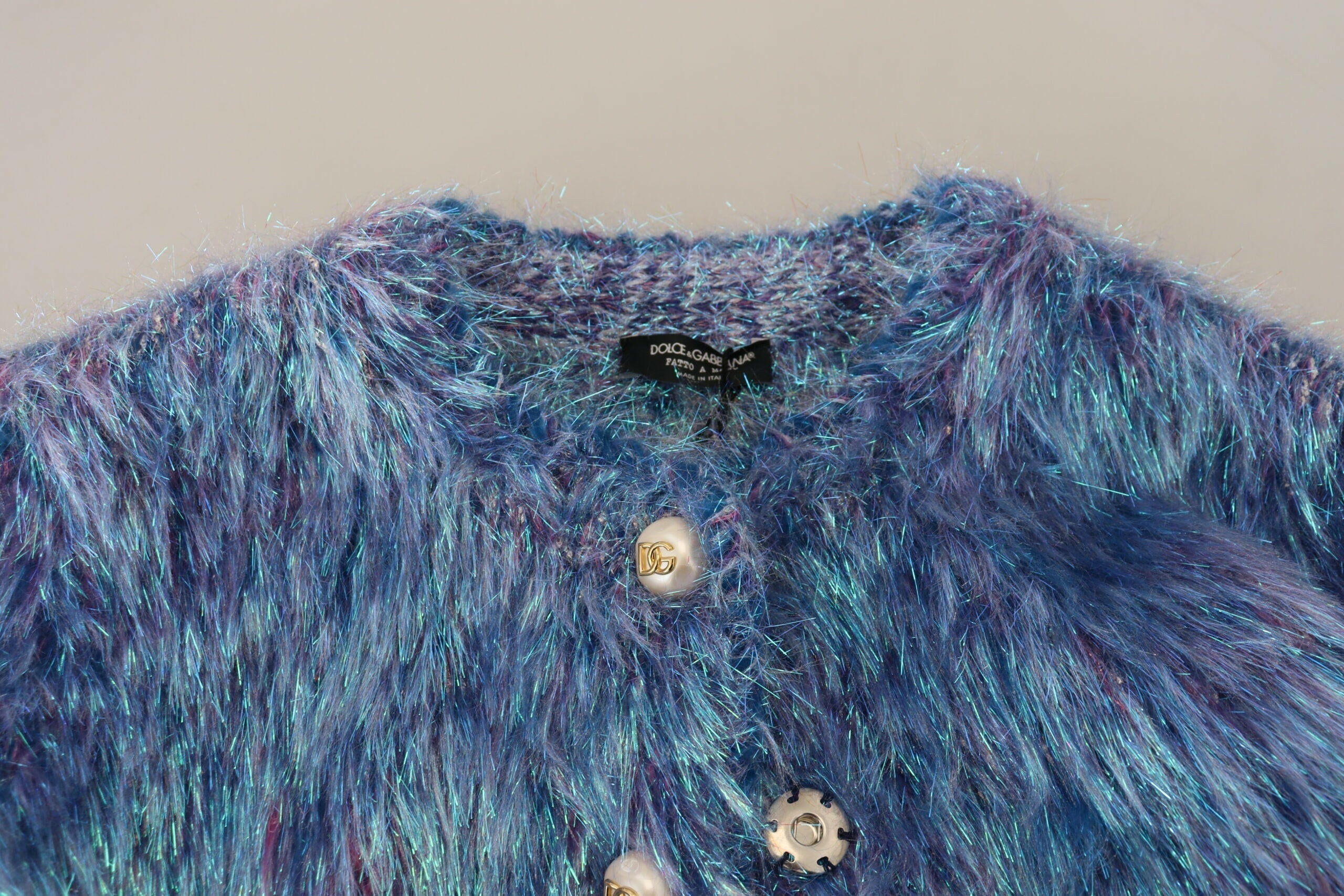 Dolce & Gabbana Multicolor Polyester Fringes Coat Jacket.