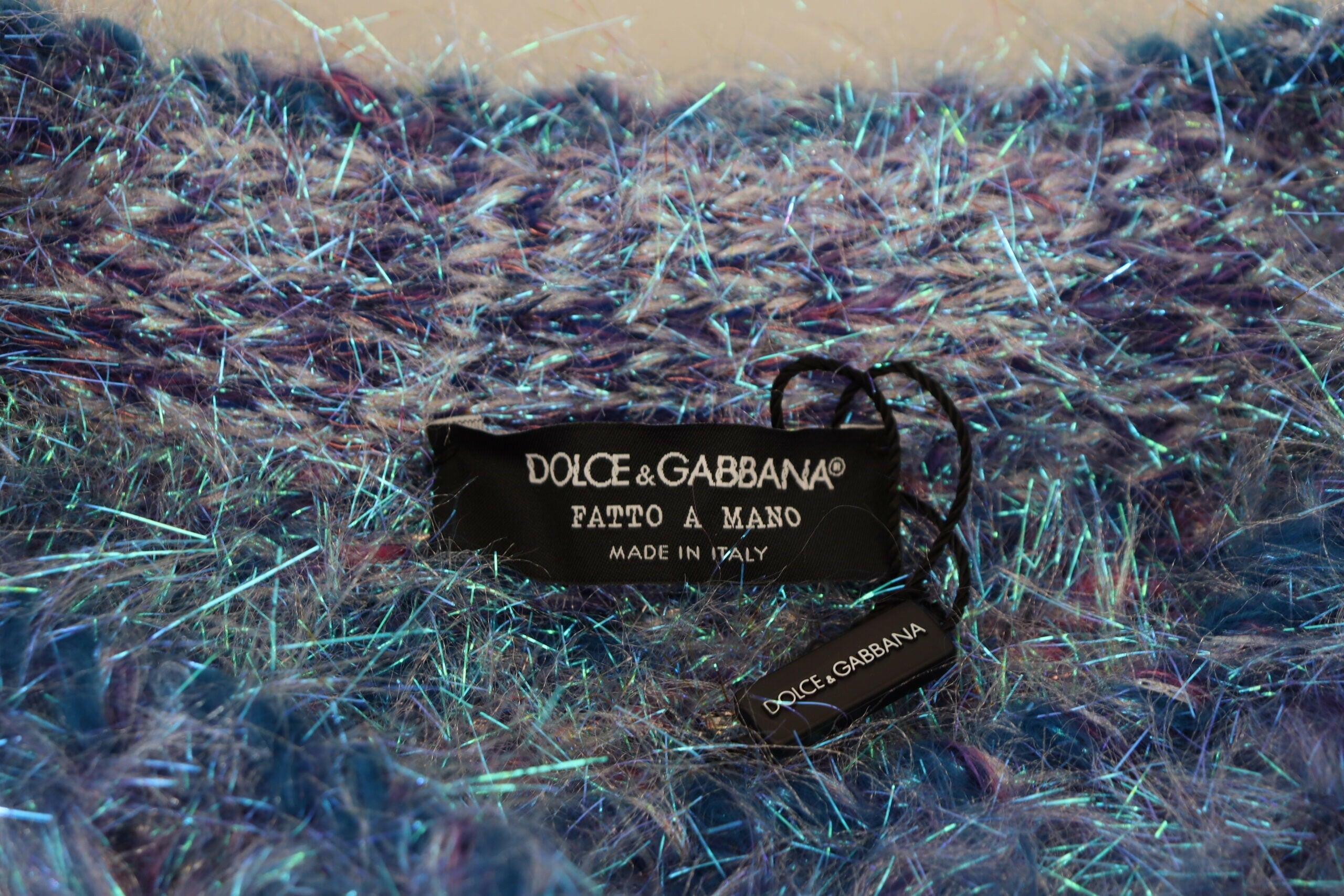 Dolce & Gabbana Multicolor Polyester Fringes Coat Jacket.