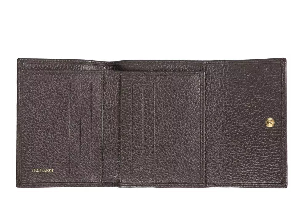 Trussardi Brown Leather Women Wallet.