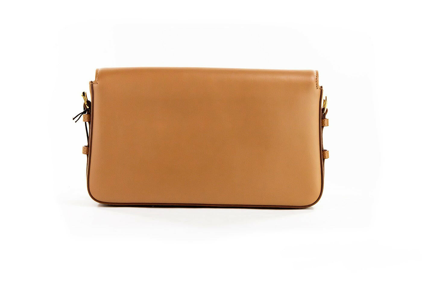 Burberry Grace Small Nutmeg Smooth Leather Flap Crossbody Clutch Handbag Purse.