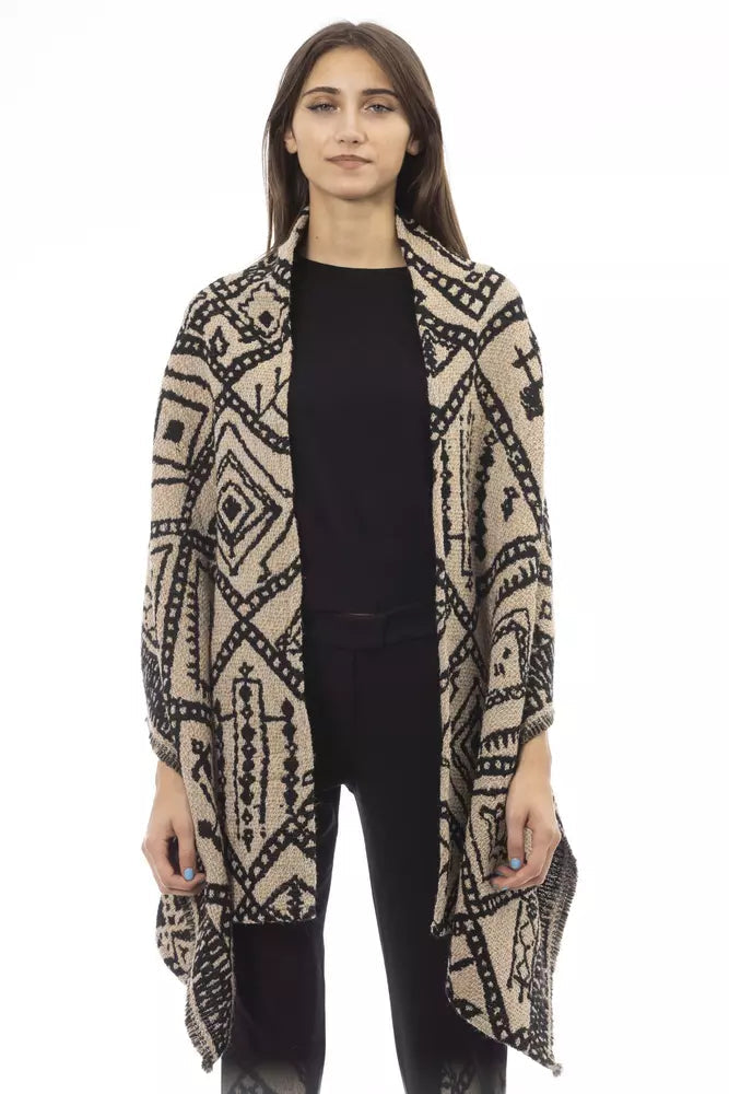 Alpha Studio Brown Wool Women Scarf Alpha Studio