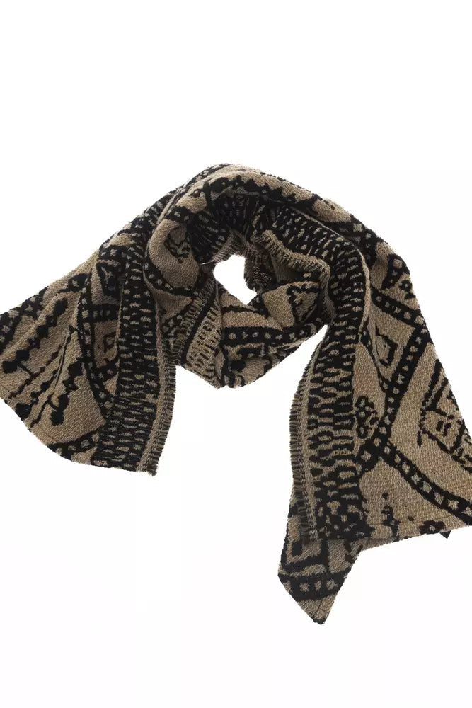 Alpha Studio Brown Wool Women Scarf.