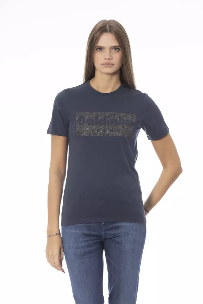 Baldinini Trend Blue Cotton Women T-Shirt.