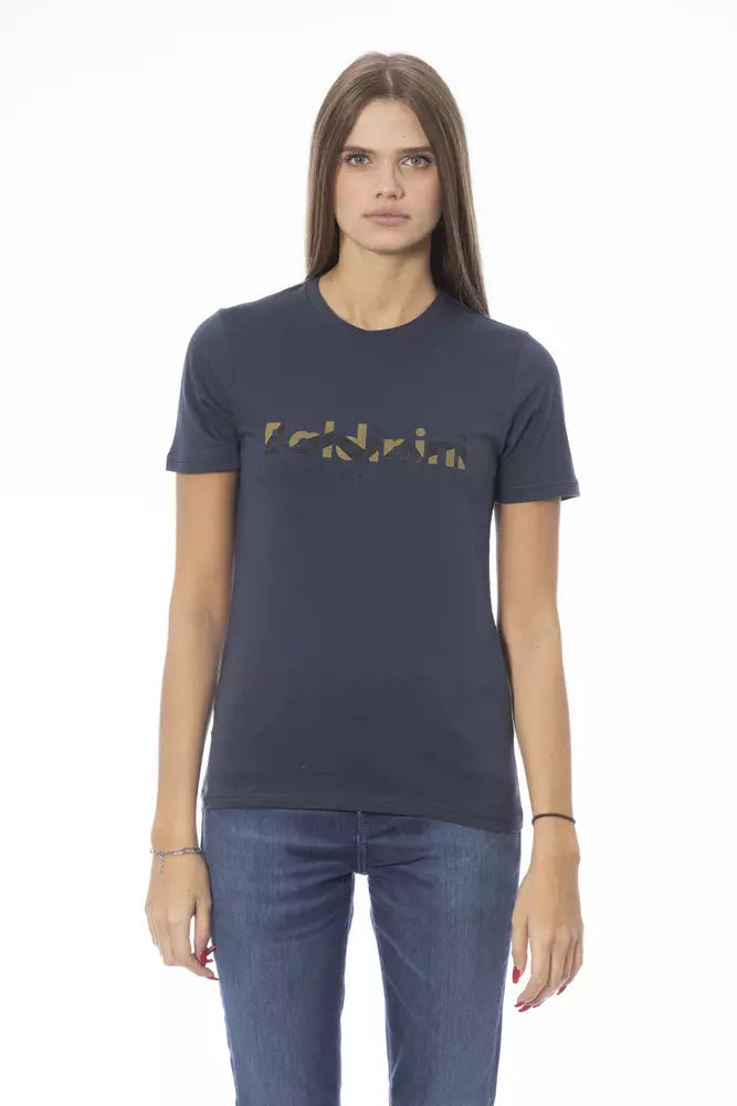Baldinini Trend Blue Cotton Women T-Shirt.