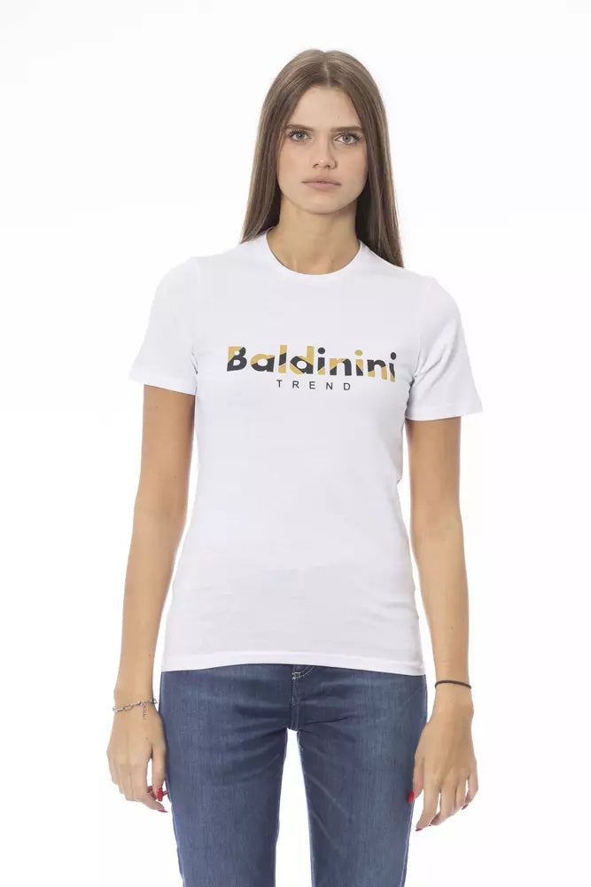 Baldinini Trend White Cotton Women T-Shirt.