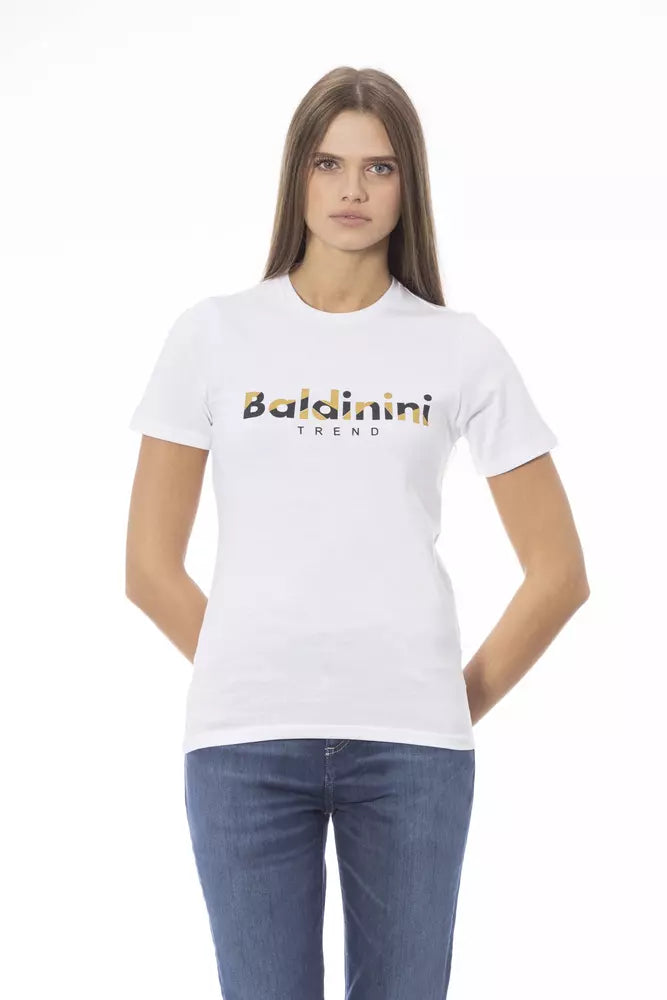 Baldinini Trend White Cotton Women T-Shirt.