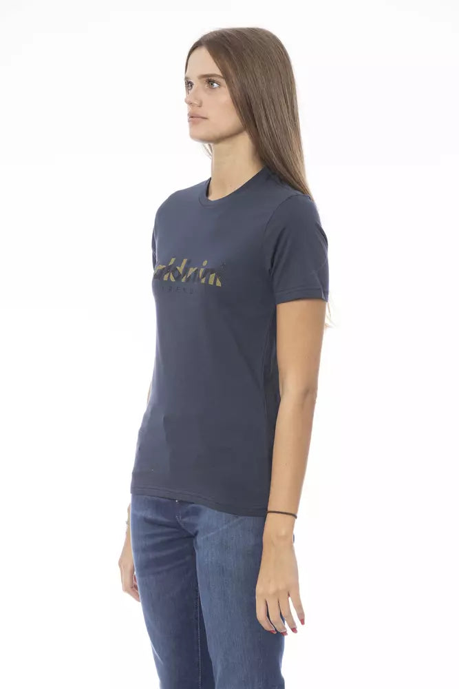 Baldinini Trend Blue Cotton Women T-Shirt.