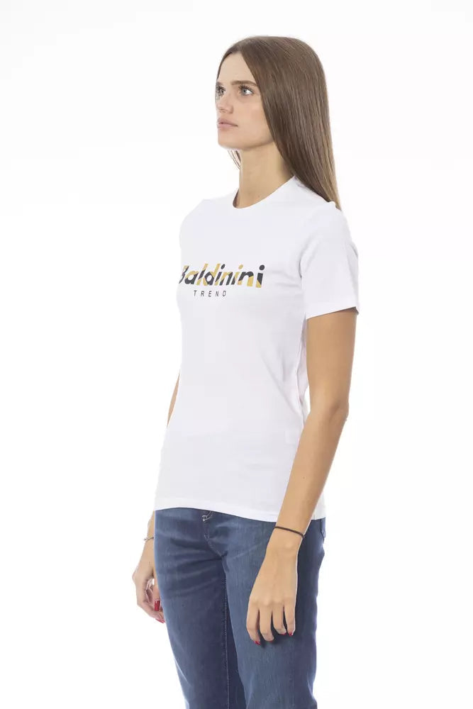 Baldinini Trend White Cotton Women T-Shirt.
