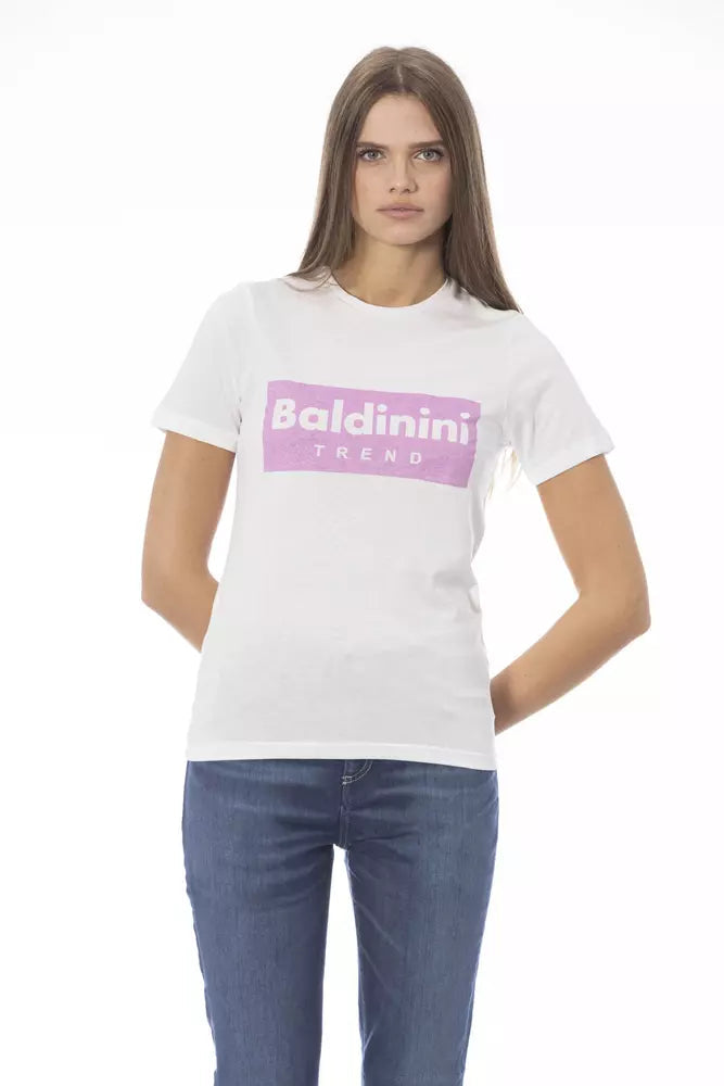 Baldinini Trend White Cotton Women T-Shirt.