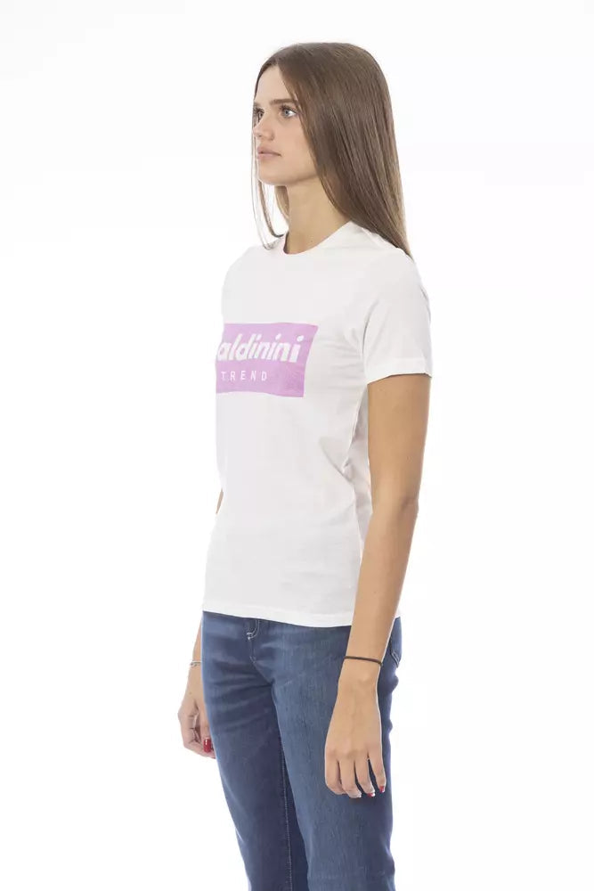 Baldinini Trend White Cotton Women T-Shirt.