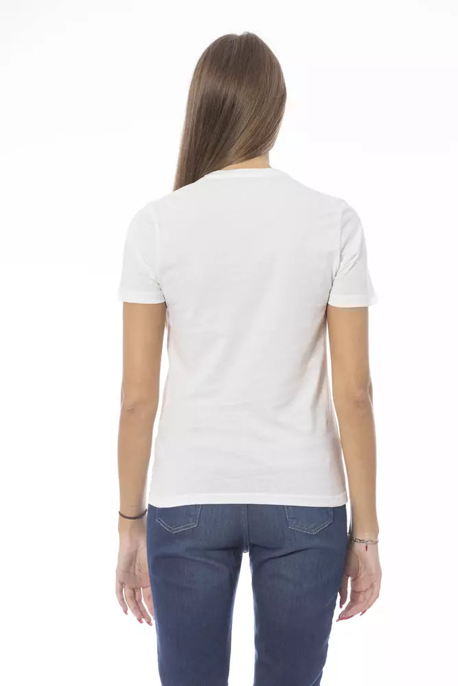 Baldinini Trend White Cotton Women T-Shirt.