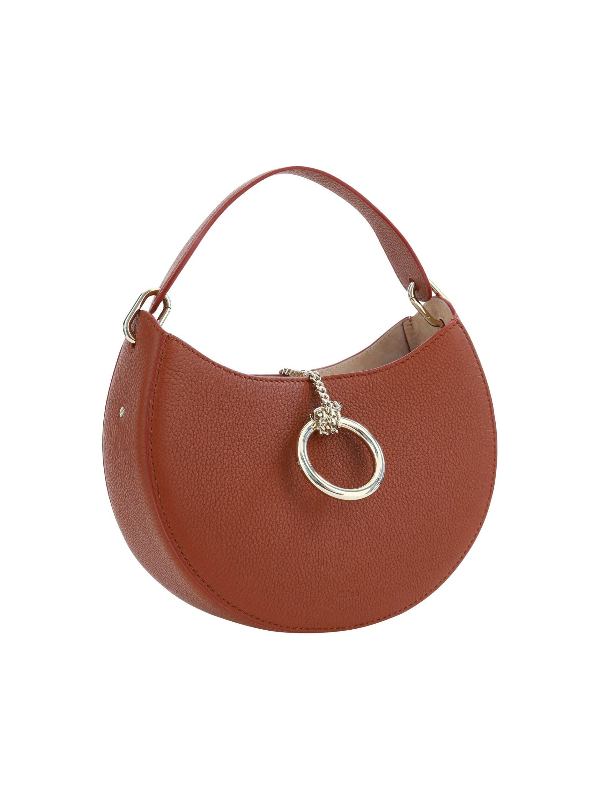Chloé Sepia Brown Small Arlène Leather Shoulder Bag.