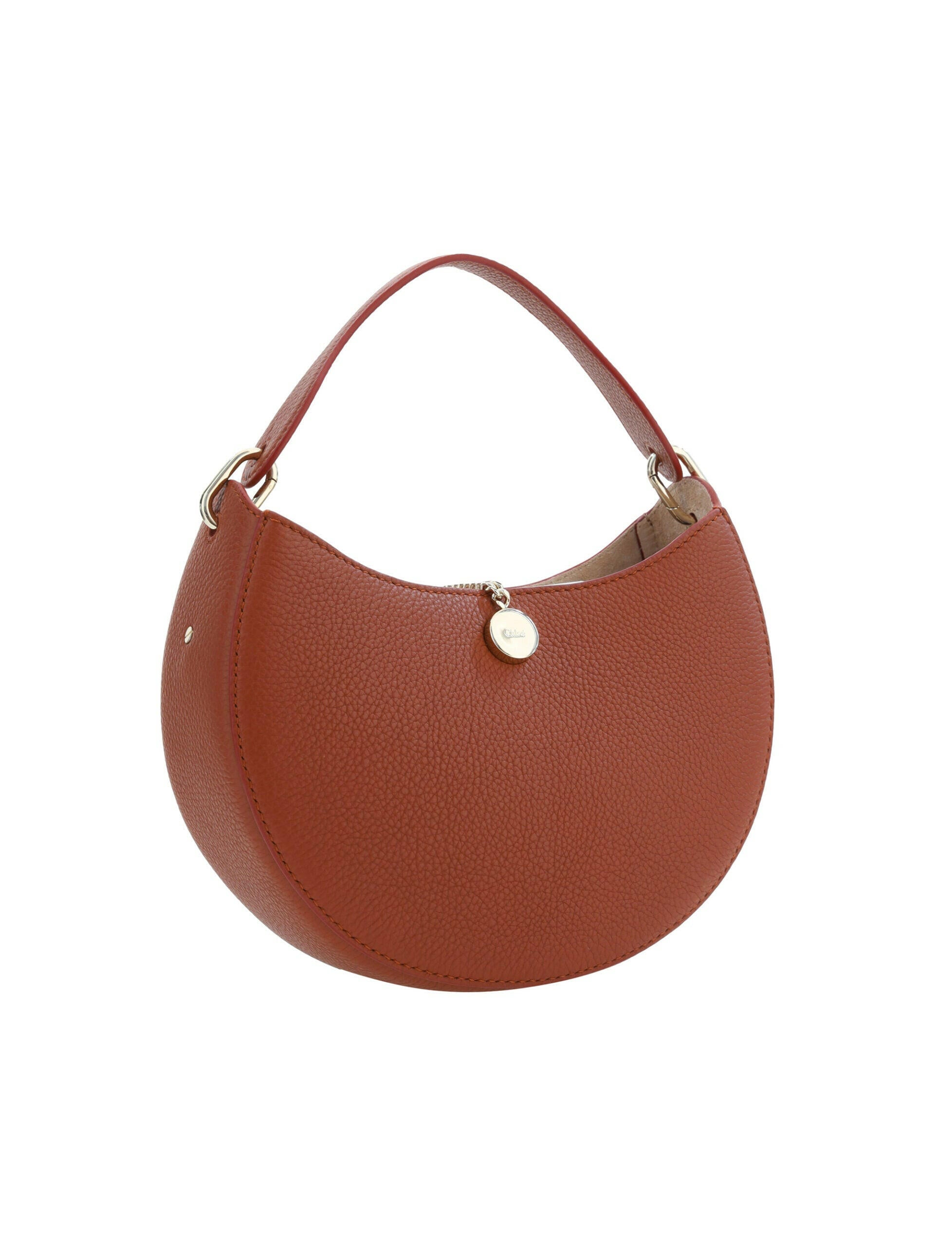 Chloé Sepia Brown Small Arlène Leather Shoulder Bag.