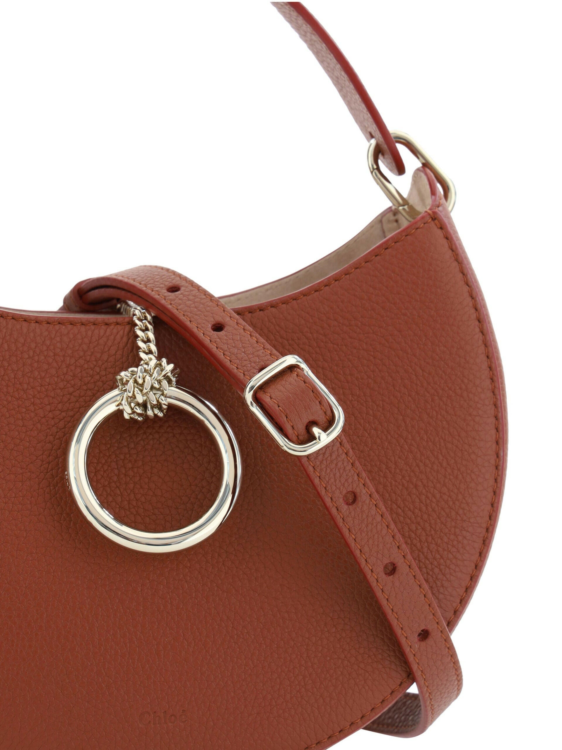 Chloé Sepia Brown Small Arlène Leather Shoulder Bag.
