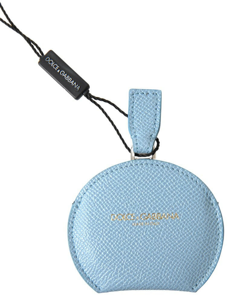 Dolce & Gabbana Light Blue Calfskin Leather Mirror Holder.