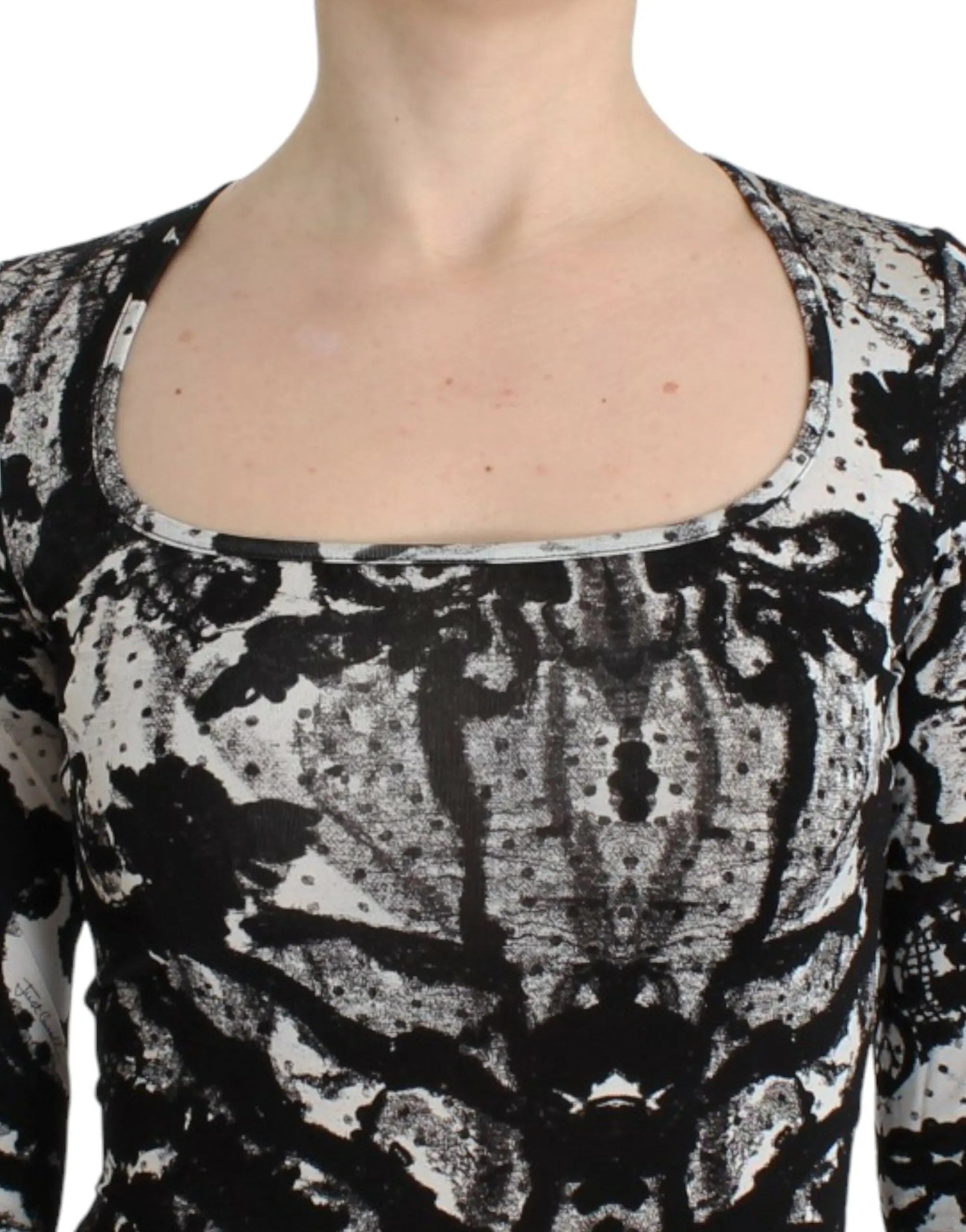 Cavalli Elegant Printed Jersey Sheath Dress Cavalli