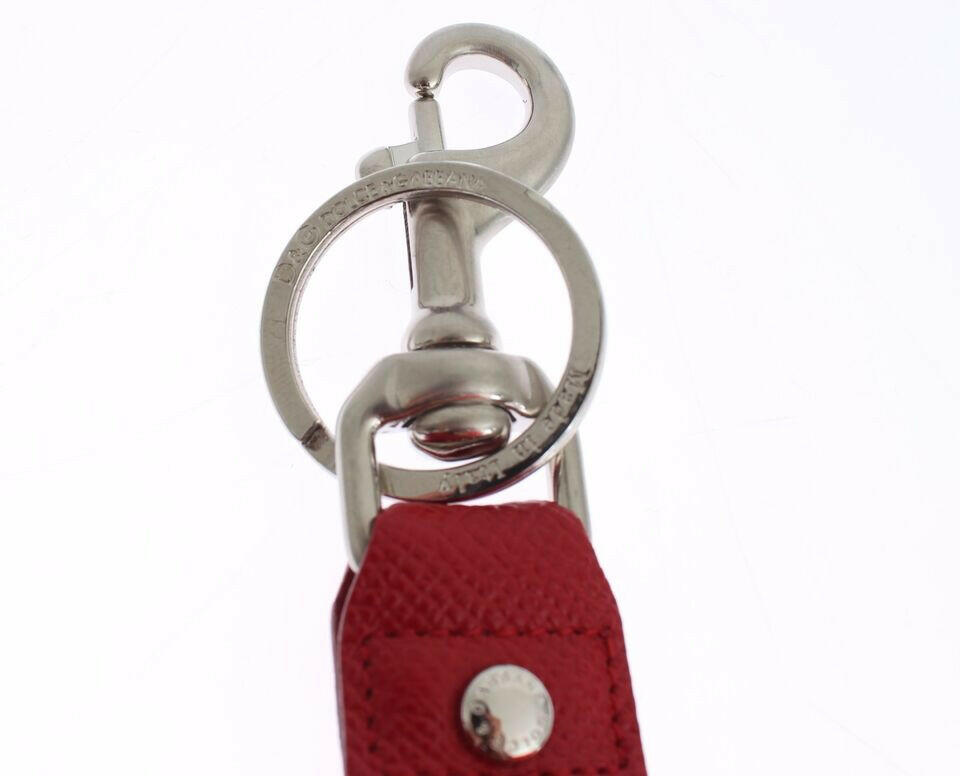 Dolce & Gabbana Multicolor Raffia Leather Clasp Finder Chain Keyring.