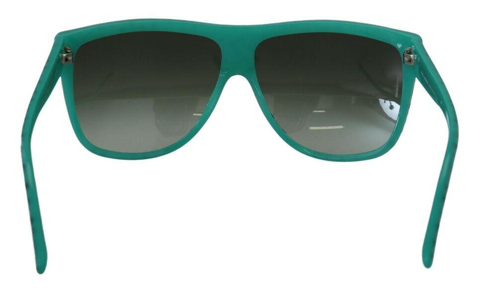 Dolce & Gabbana Green Stars Acetate Square Shades Sunglasses.