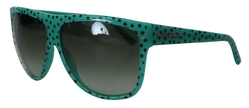 Dolce & Gabbana Green Stars Acetate Square Shades Sunglasses.
