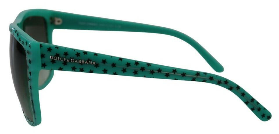Dolce & Gabbana Green Stars Acetate Square Shades Sunglasses.
