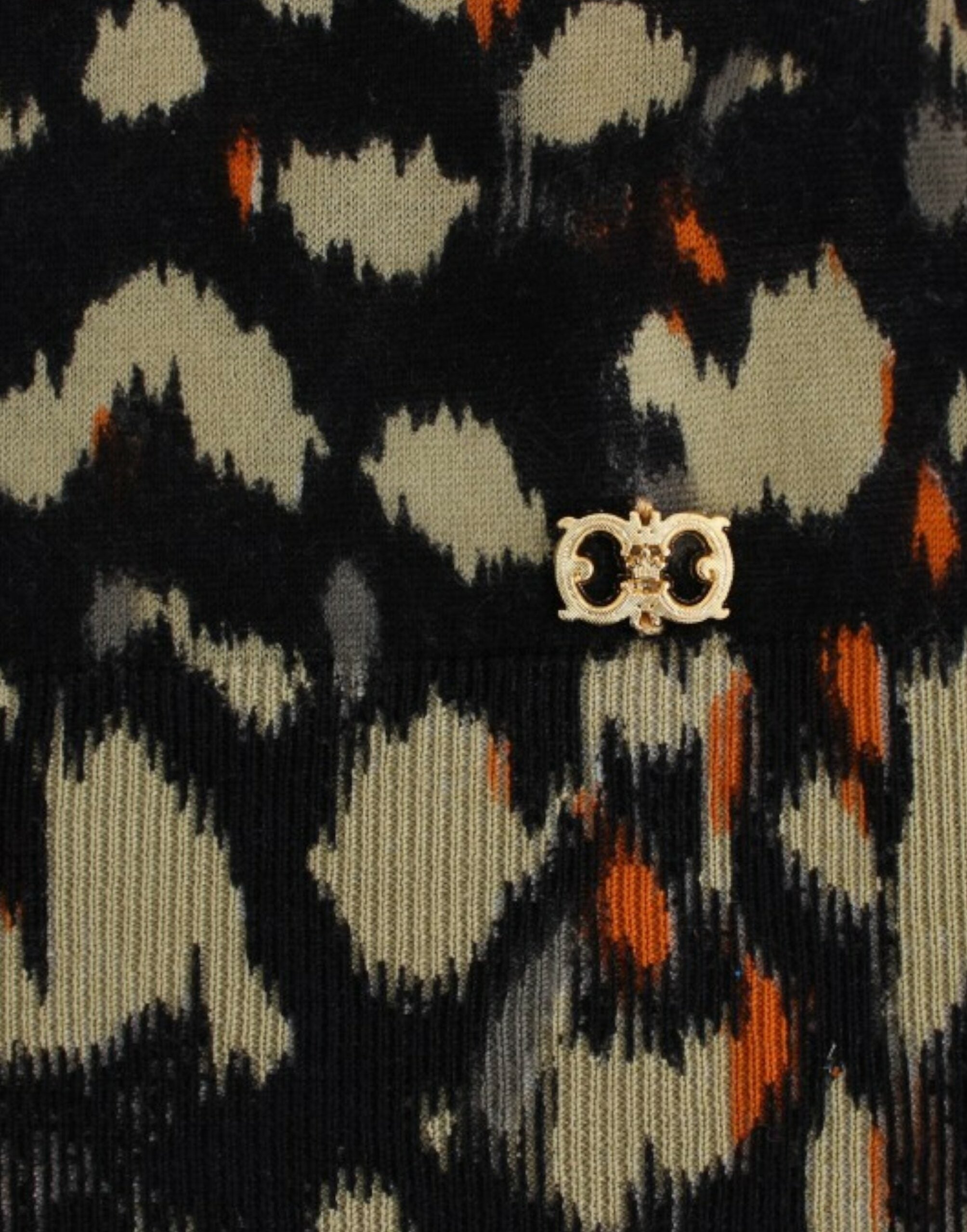 Cavalli Multicolor v-neck wool jumper Cavalli