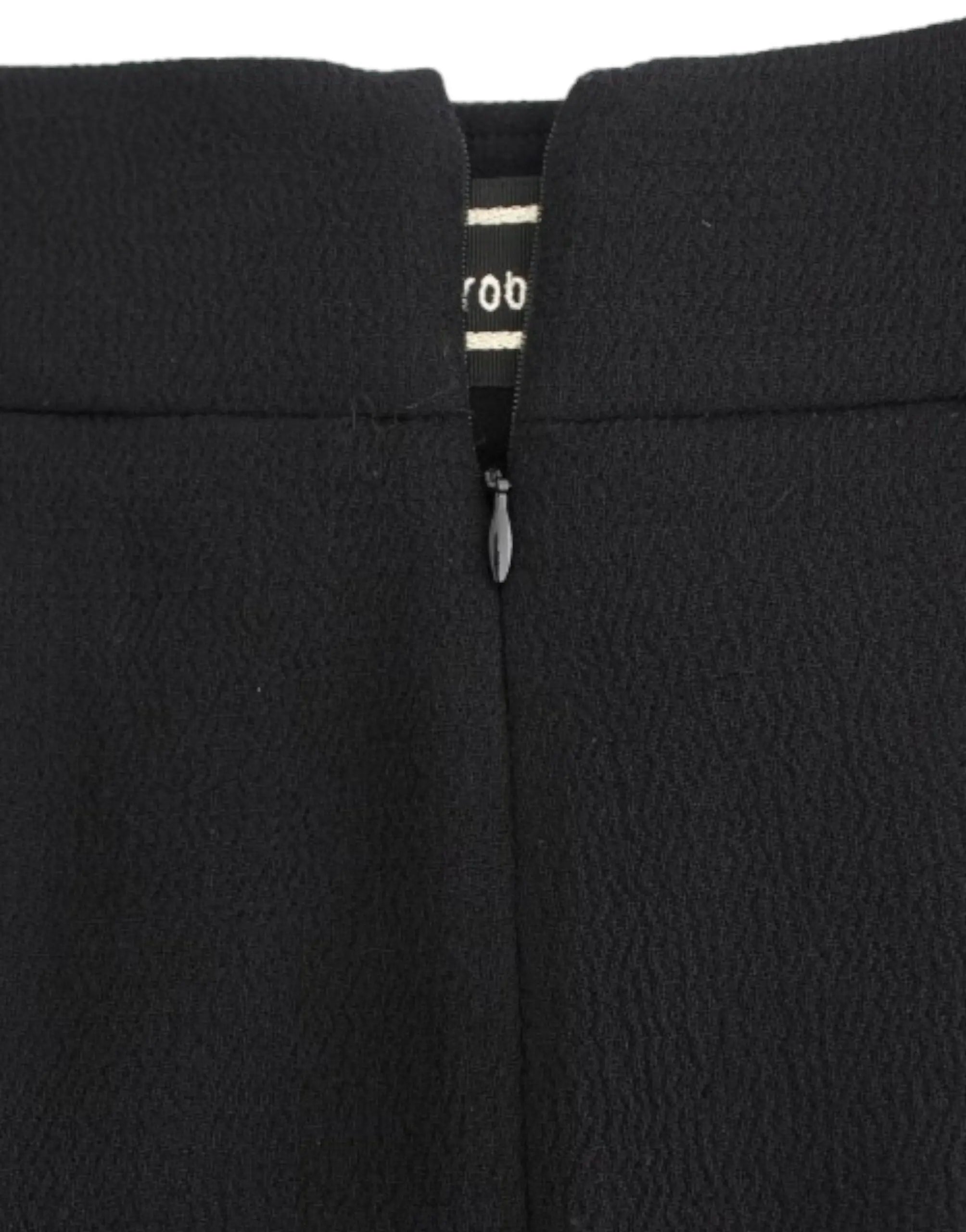 Cavalli Elegant Black Wool Pencil Skirt - MaraFormigone