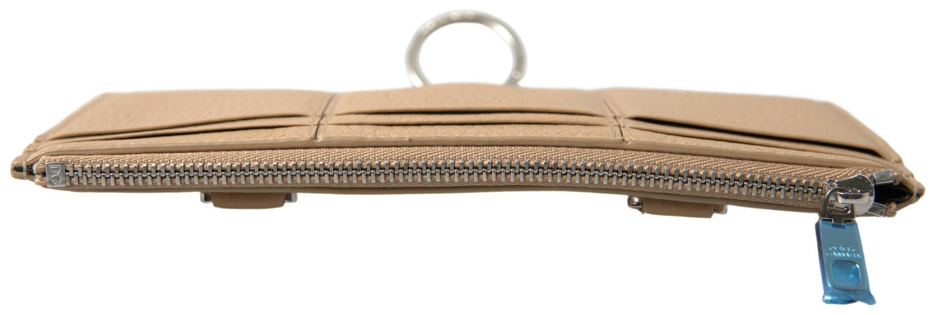 Dolce & Gabbana Beige Leather Shoulder Cardholder Shoulder Strap Wallet.