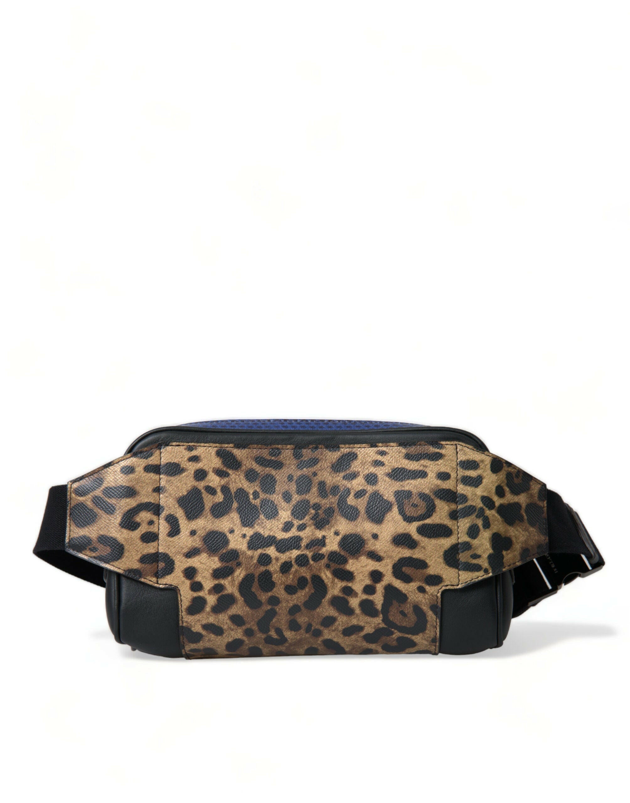 Dolce & Gabbana Black Exotic Leather Logo Belt Waist Fanny Pack Bag.