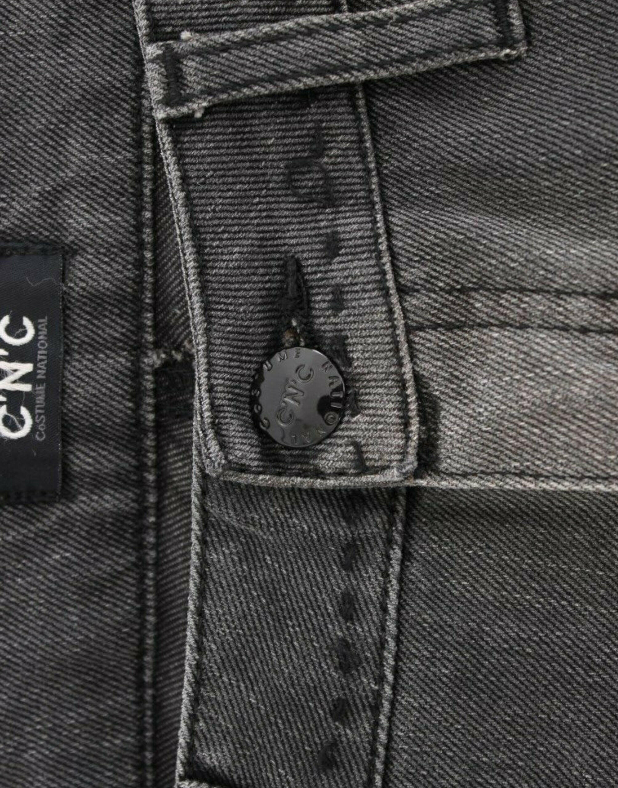 Costume National Gray straight leg jeans.
