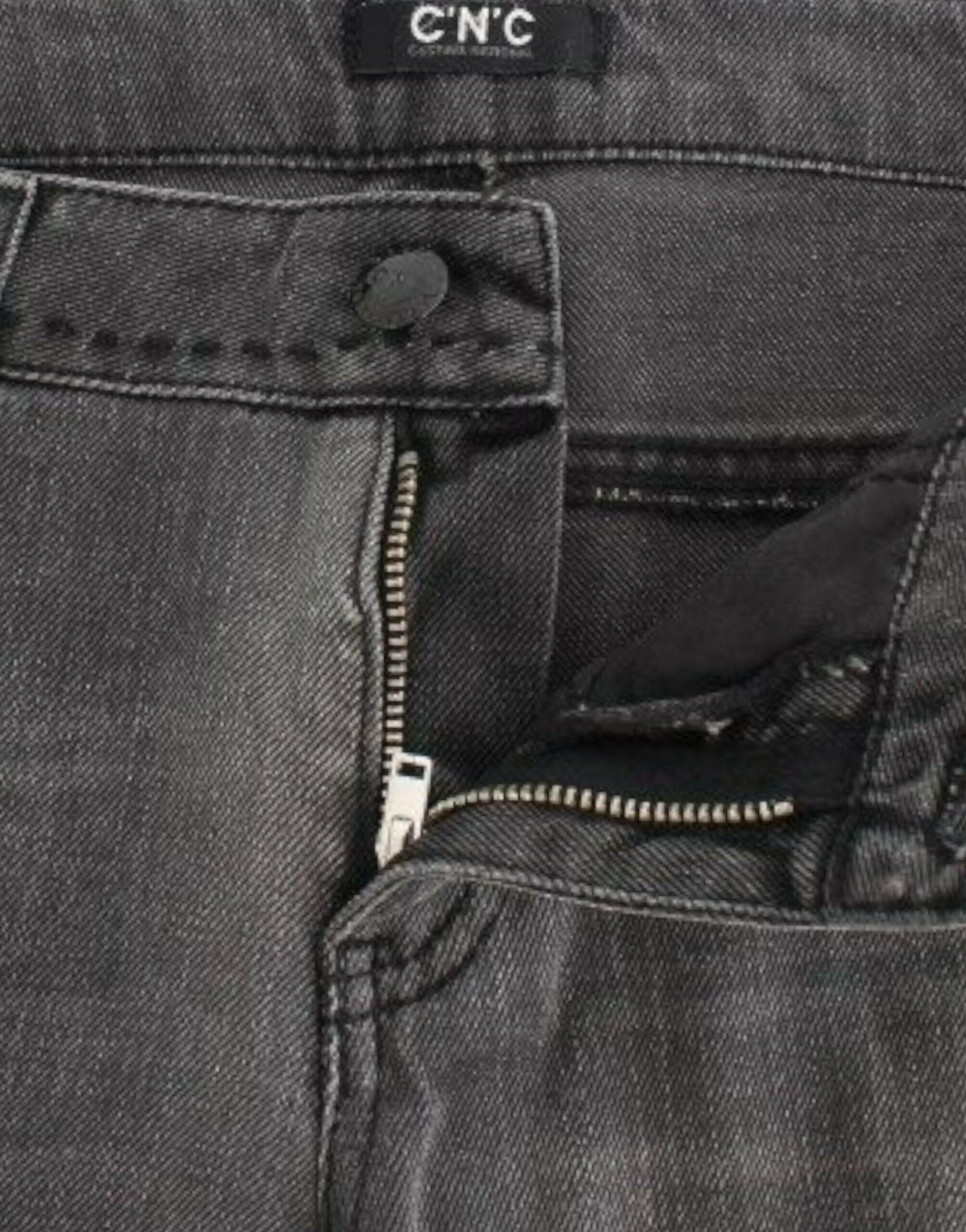 Costume National Gray straight leg jeans.