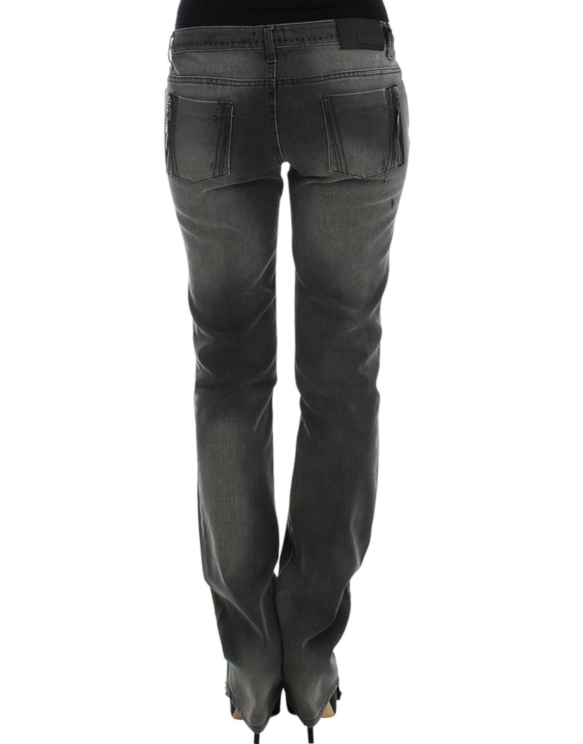 Costume National Gray straight leg jeans.