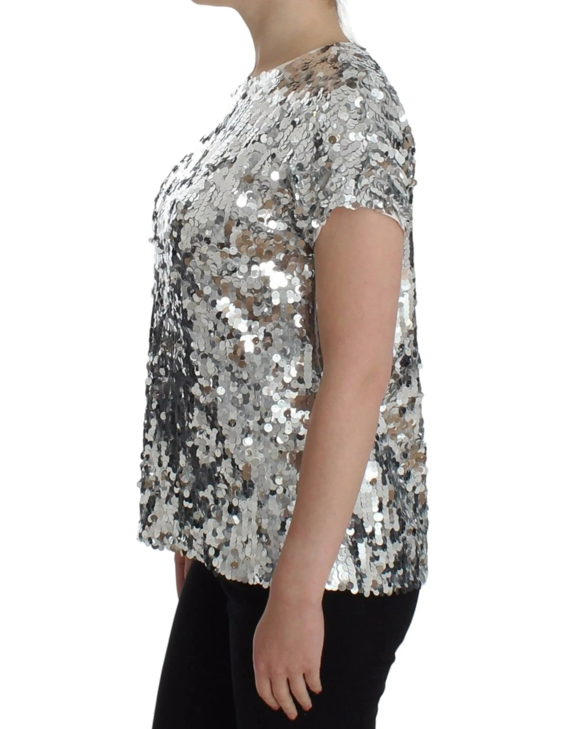 Dolce & Gabbana Enchanted Sicily Sequined Evening Blouse Dolce & Gabbana