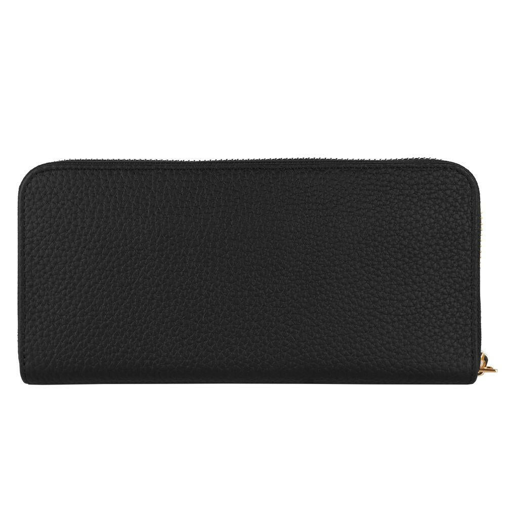 Baldinini Trend Elegant Leather Zip Wallet - Timeless Accessory.