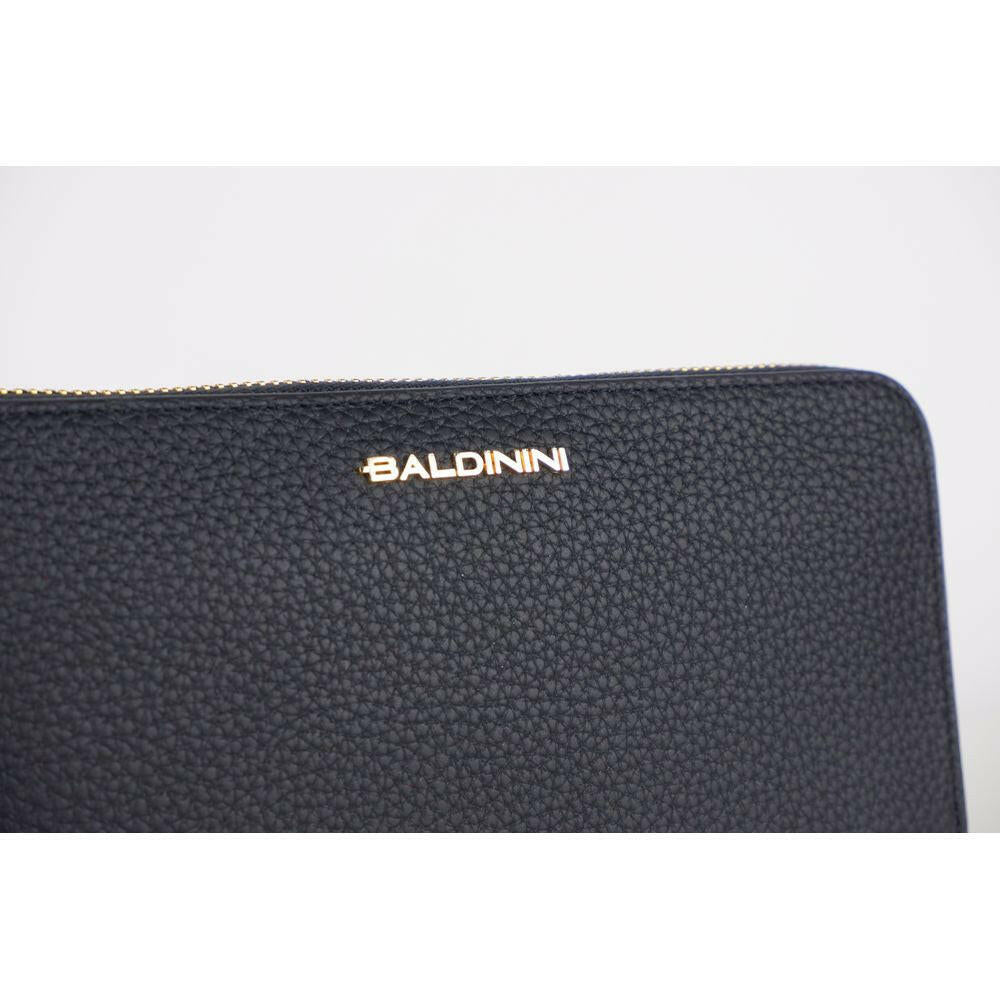 Baldinini Trend Elegant Leather Zip Wallet - Timeless Accessory.