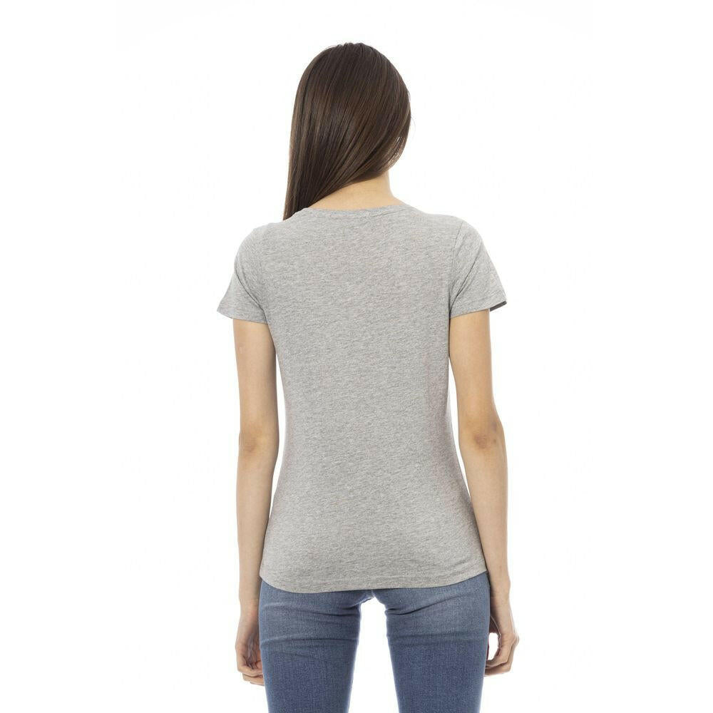 Trussardi Action Gray Cotton Women T-Shirt.