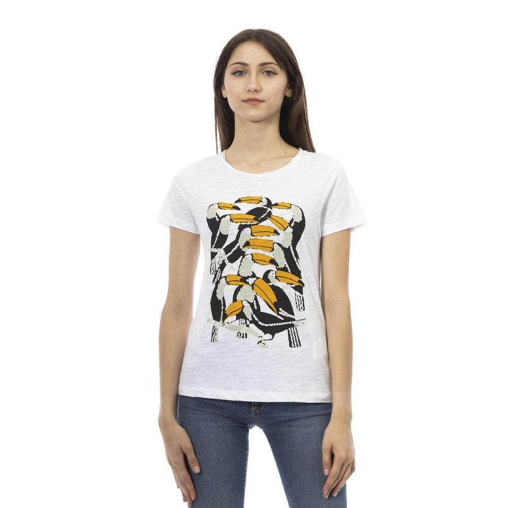 Trussardi Action White Cotton Women T-Shirt.