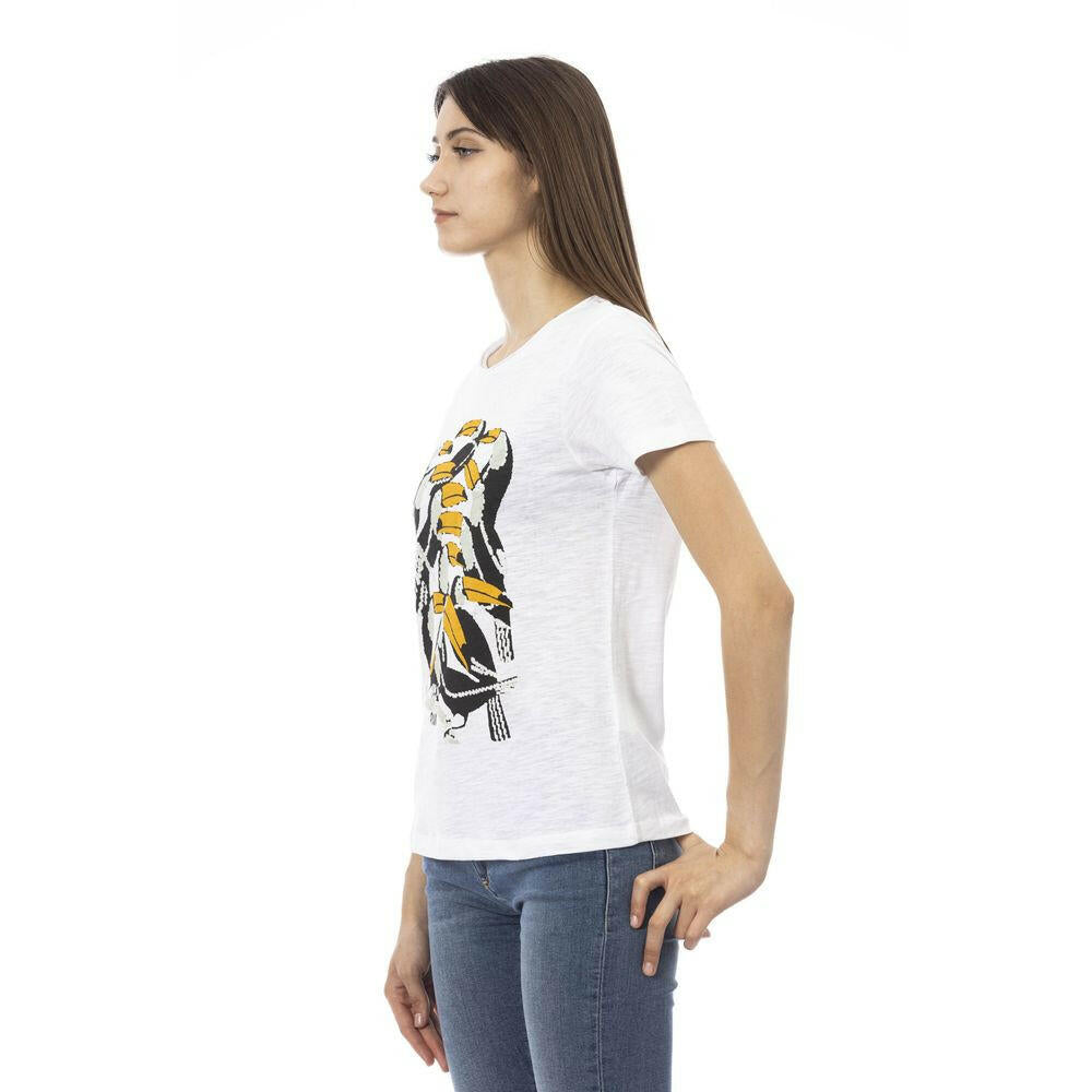 Trussardi Action White Cotton Women T-Shirt.